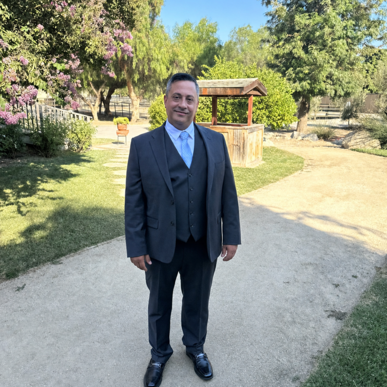 Samuel Behdjou in a suit